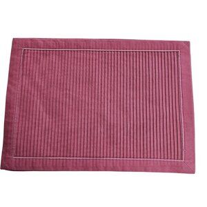 Pier 1 Pleated Tuxedo Placemats 4 pack 18"x13" Rose Pink vtg home goods 1990s